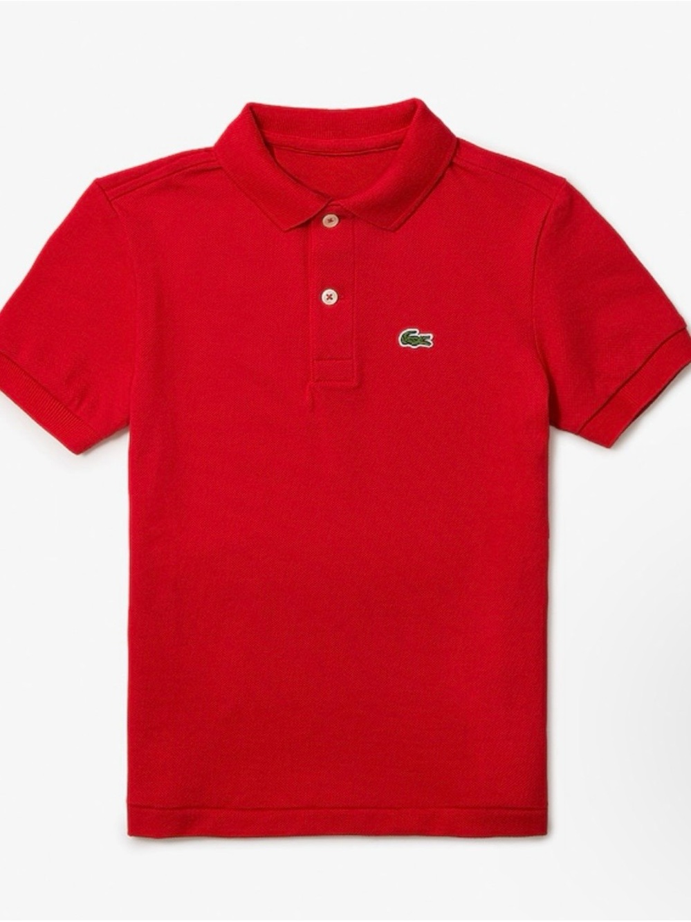 Lacoste Kids' Red Pique Polo Shirt sz 4A